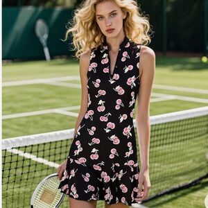 Cherry Black Mini athletic Dress